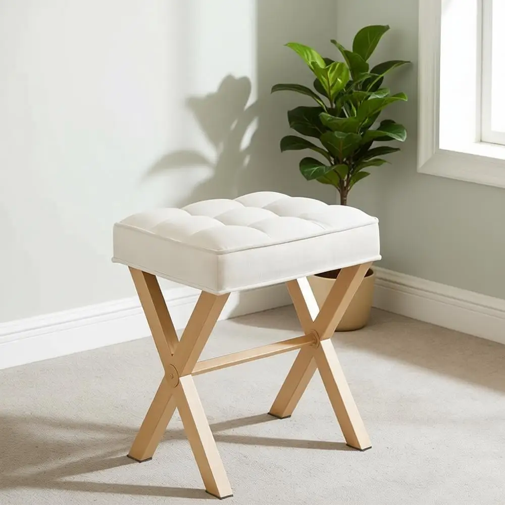 Туалетный стул с обивкой, металлическими ножками и льняным сиденьем для макияжа, гостиной, спальни и прихожей - желто-белый
Туалетный стул с обивкой, металлическими ножками и льняным сиденьем для макияжа, гостиной, спальни и прихожей - желто-белый