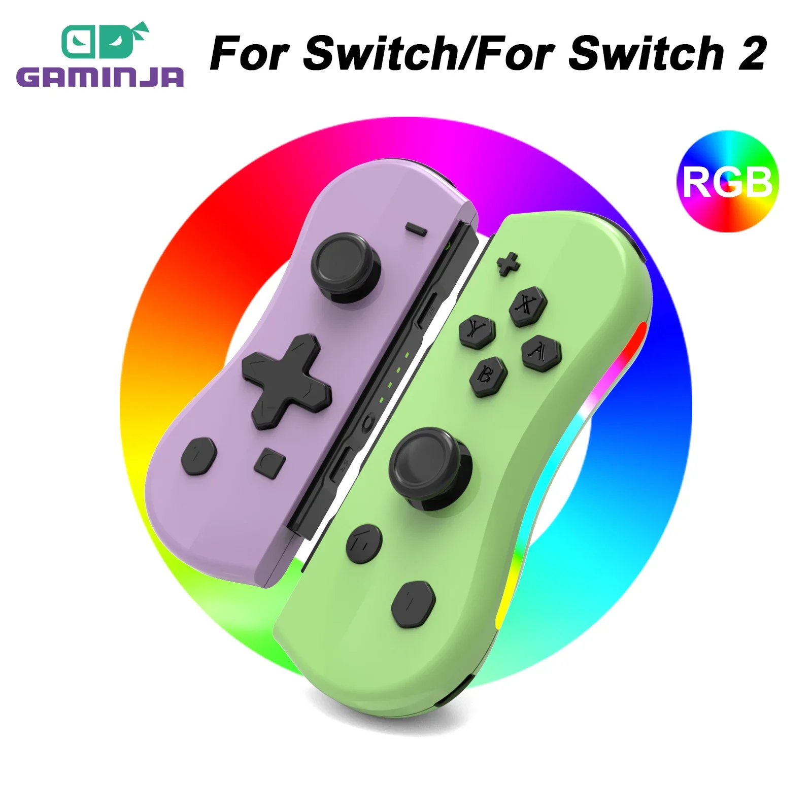 GAMINJA Wireless Switch Joypad Controller With RGB lamp For Switch Game Console L/R Handle Grip With Wake Up Screenshot Function
GAMINJA Wireless Switch Joypad Controller With RGB lamp For Switch Game Console L/R Handle Grip With Wake Up Screenshot Function