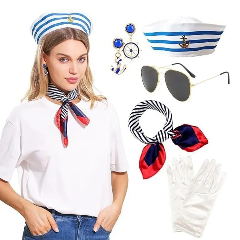652F Neckerchief+Earring+Gloves+Sunglasses+Sailor Hat for Girls Taking Photo
652F Neckerchief+Earring+Gloves+Sunglasses+Sailor Hat for Girls Taking Photo