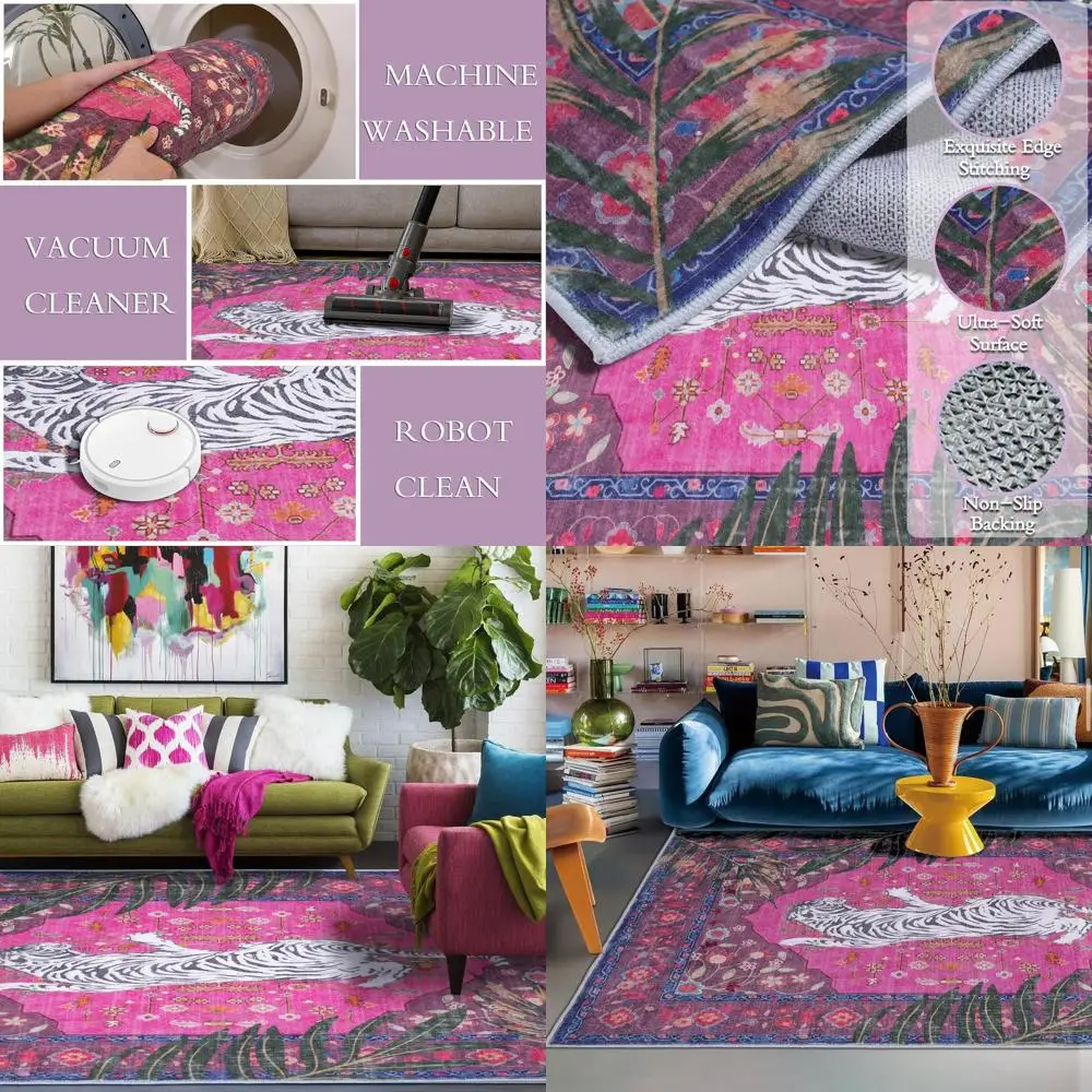 Vintage Hot Pink Leopard Rug, 5x7 FT, for Living Room, Girls Room, Nursery, and Home Office
Vintage Hot Pink Leopard Rug, 5x7 FT, for Living Room, Girls Room, Nursery, and Home Office