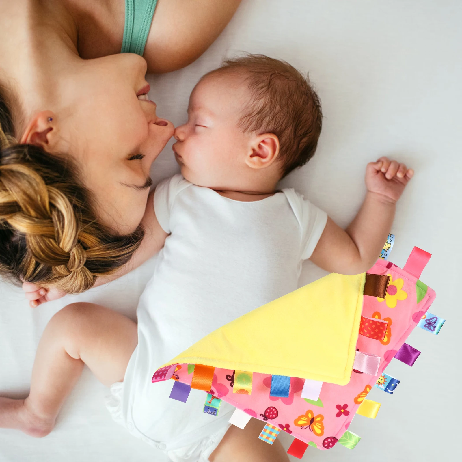 1pc Soothing Baby Security Blanket Taggy Sensory Touch Square Blankets for Newborn Infants Material Saliva Towel
1pc Soothing Baby Security Blanket Taggy Sensory Touch Square Blankets for Newborn Infants Material Saliva Towel