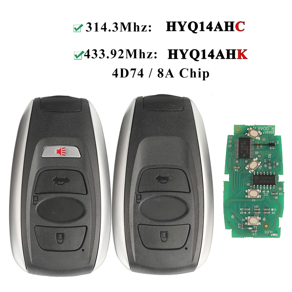jingyuqin New 314.3/434MHz HYQ14AHK HYQ14AHC 231451-5801 Remote Key Fob For Subaru Crosstrek Forester Impreza Legacy Outback
jingyuqin New 314.3/434MHz HYQ14AHK HYQ14AHC 231451-5801 Remote Key Fob For Subaru Crosstrek Forester Impreza Legacy Outback