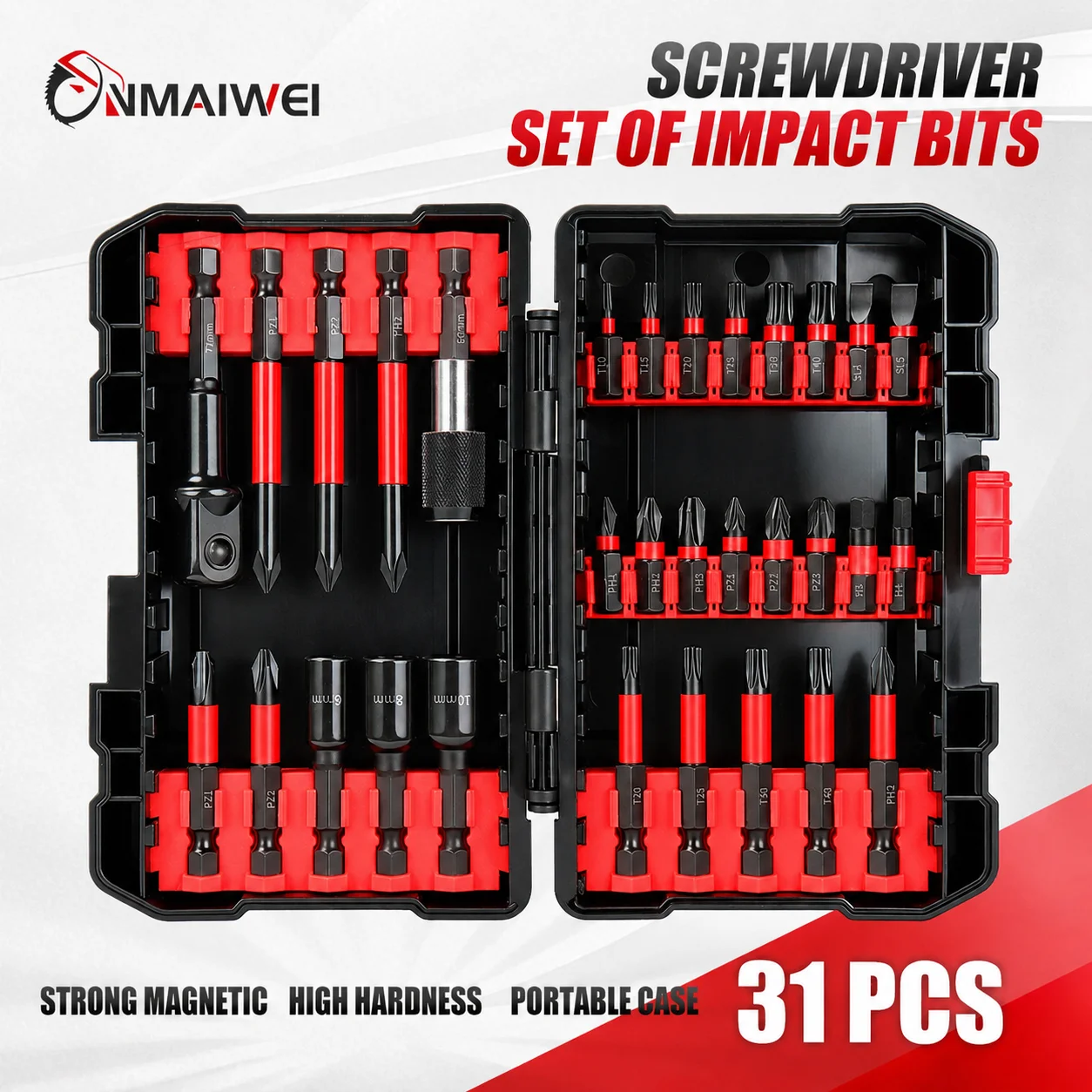 31PCS Impact Driver Bit Set 25mm 50mm 75mm Phillips PZ Hex Torx Screwdriver Bits Socket Adapter Power Drill Tool Kit
31PCS Impact Driver Bit Set 25mm 50mm 75mm Phillips PZ Hex Torx Screwdriver Bits Socket Adapter Power Drill Tool Kit