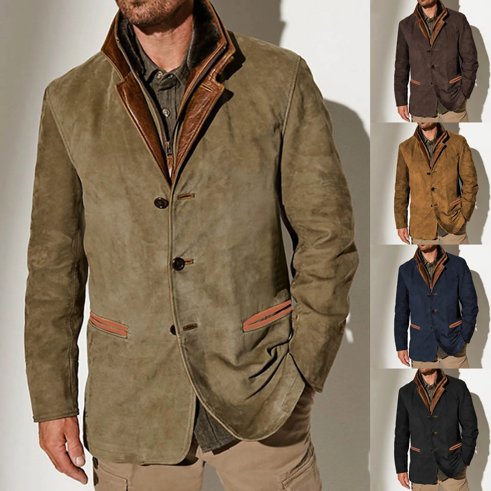 Men's Autumn And Winter Fashion Casual Button Zipper Pocket Long Sleeve Fleece Coat Mens Outdoor Winter Coat
Men's Autumn And Winter Fashion Casual Button Zipper Pocket Long Sleeve Fleece Coat Mens Outdoor Winter Coat