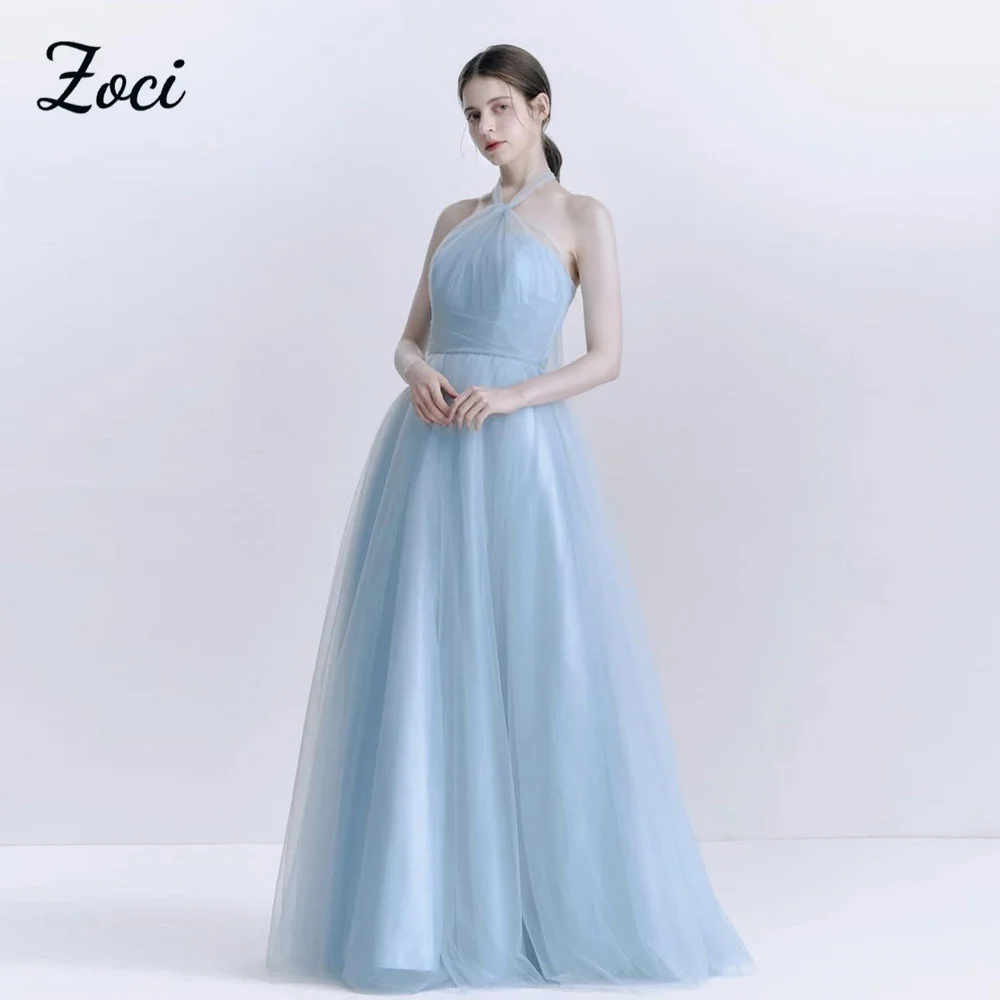 Zoci Halter Sky Blue Korea Wedding Reception Dresses Customized Tulle Sleeveless Wedding Dresses Photos Shoot Outfit Party Gown
Zoci Halter Sky Blue Korea Wedding Reception Dresses Customized Tulle Sleeveless Wedding Dresses Photos Shoot Outfit Party Gown