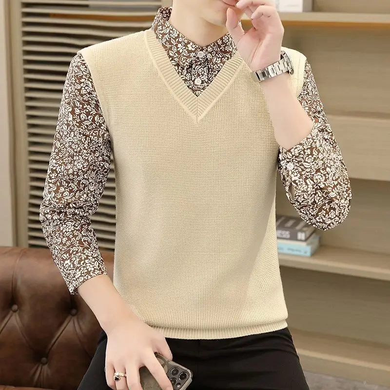 Autumn Winter Turn-down Collar Men's Solid Plant&Flowers Screw Thread Printed Long Sleeve Sweater Knitted Fashion Casual Tops
Autumn Winter Turn-down Collar Men's Solid Plant&Flowers Screw Thread Printed Long Sleeve Sweater Knitted Fashion Casual Tops