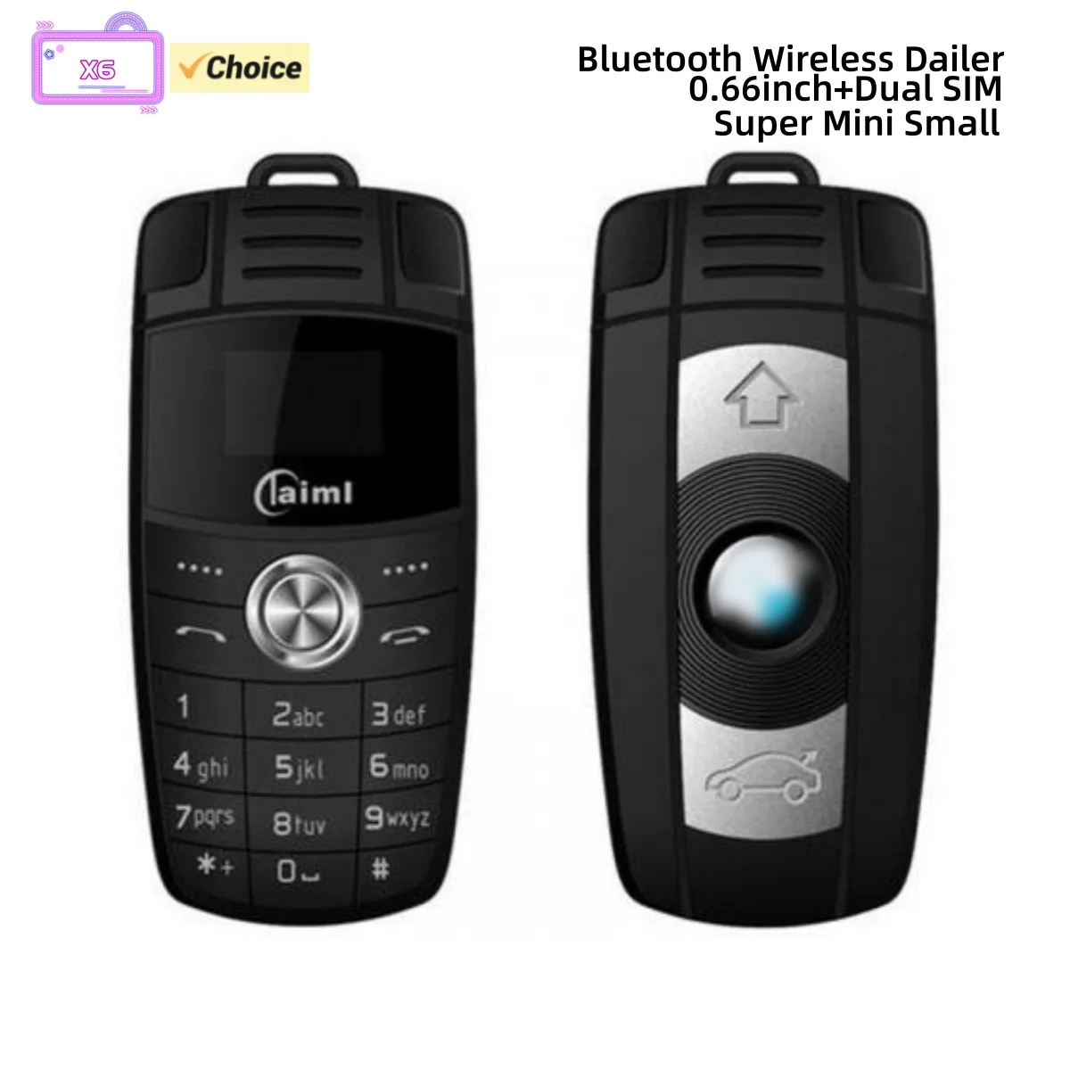 X6 Super Mini Bluetooth Mobile Phone 0.66inch OLED GSM 2G Dual SIM Cards 350mAh Small Wireless Dailer
X6 Super Mini Bluetooth Mobile Phone 0.66inch OLED GSM 2G Dual SIM Cards 350mAh Small Wireless Dailer