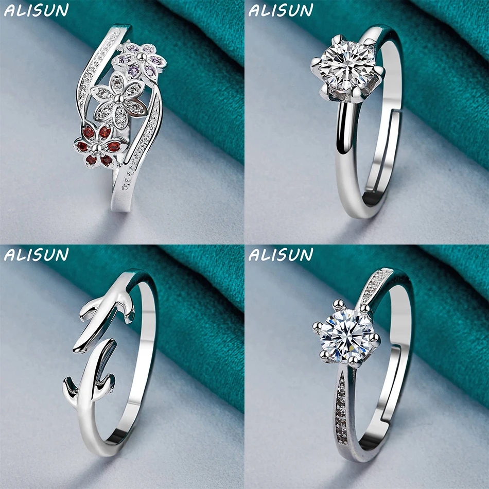 ALISUN 925 Sterling Silver Zircons Opening Geometric Ring For Women Men Grace Jewelry Trend Fashionable Birthday Party Gifts
ALISUN 925 Sterling Silver Zircons Opening Geometric Ring For Women Men Grace Jewelry Trend Fashionable Birthday Party Gifts