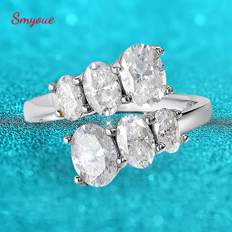 Smyoue 3.6CTTW GRA Certified Full Moissanite Wedding Rings for Women Sparkling Bride Lab Diamond Band Pure 925 Silver Plated 18K
Smyoue 3.6CTTW GRA Certified Full Moissanite Wedding Rings for Women Sparkling Bride Lab Diamond Band Pure 925 Silver Plated 18K
