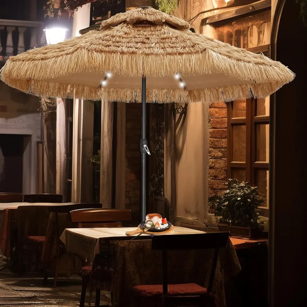 9 ft 2-Tier Solar Tiki Umbrella, 32 LED Ligths Hula Thatched Tiki Umbrellas, Straw Umbrella, Pool, Patio, Beach
9 ft 2-Tier Solar Tiki Umbrella, 32 LED Ligths Hula Thatched Tiki Umbrellas, Straw Umbrella, Pool, Patio, Beach