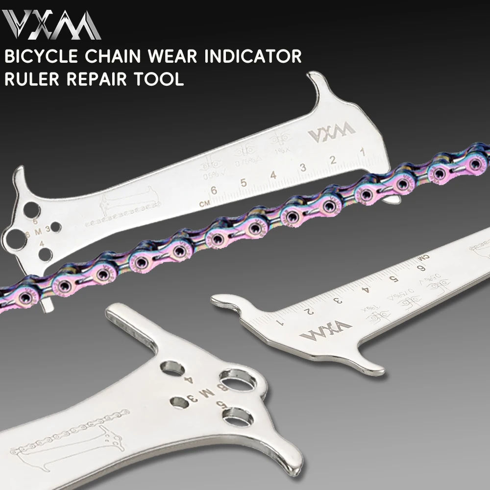  VXM Bicycle Chain Wear Checker Indicator Repair Tool Road Bike Chains Gauge Measurement Ruler Replacement Cycling Accessories
VXM Bicycle Chain Wear Checker Indicator Repair Tool Road Bike Chains Gauge Measurement Ruler Replacement Cycling Accessories