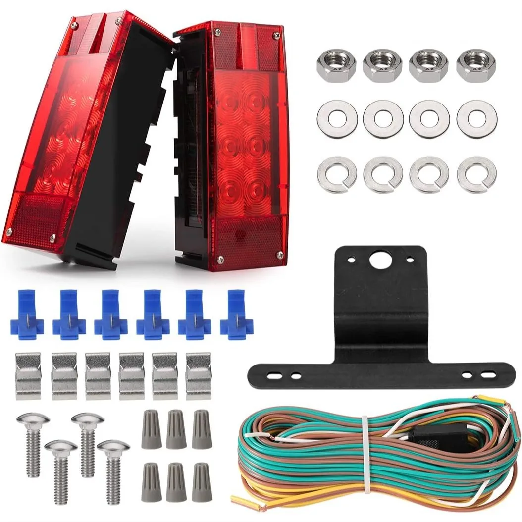 12V LED Submersible Trailer Light Kit with License Plate Bracket for Boat Truck Marine
12V LED Submersible Trailer Light Kit with License Plate Bracket for Boat Truck Marine
