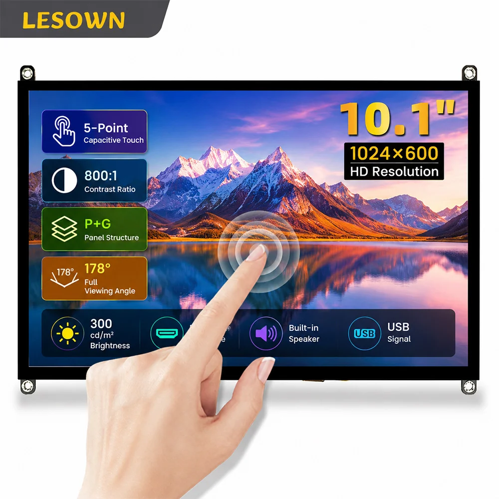 LESOWN 10.1" Integrated Display Module Capacitive Touch Plug and Play Barebone Monitor HDTV Speaker for DIY Project
LESOWN 10.1" Integrated Display Module Capacitive Touch Plug and Play Barebone Monitor HDTV Speaker for DIY Project