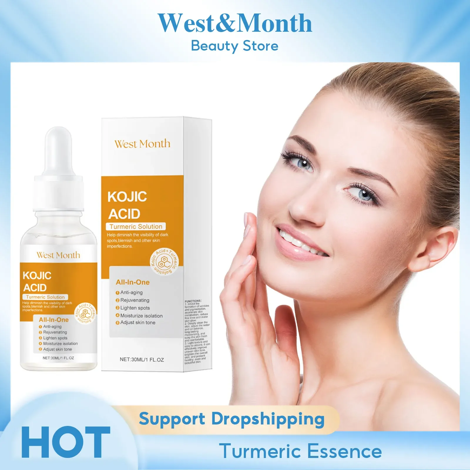 Turmeric Essence Hydrating Rejuvenating Improve Luster Lighten Sp-ots Adjust Skin Tone Reduce Dryness Moisturizing Facial Serum
Turmeric Essence Hydrating Rejuvenating Improve Luster Lighten Sp-ots Adjust Skin Tone Reduce Dryness Moisturizing Facial Serum