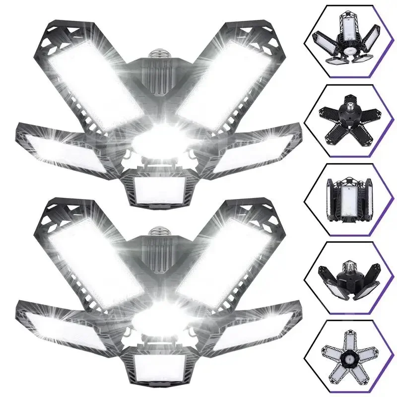 LED Garage Light Bulbs, 40W 60W 80W10000LM Super Bright Garage Lighting LED Shop Light With Adjustable Panels, E27 Screw Socket
LED Garage Light Bulbs, 40W 60W 80W10000LM Super Bright Garage Lighting LED Shop Light With Adjustable Panels, E27 Screw Socket