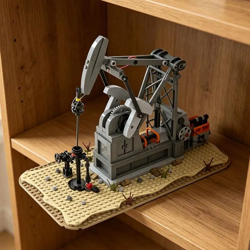 MOC Oil Pump Jack Oil Drill Stand Small Particle Assembly Building Block Model Toy Assembly Ornament Toy 474pcs
MOC Oil Pump Jack Oil Drill Stand Small Particle Assembly Building Block Model Toy Assembly Ornament Toy 474pcs