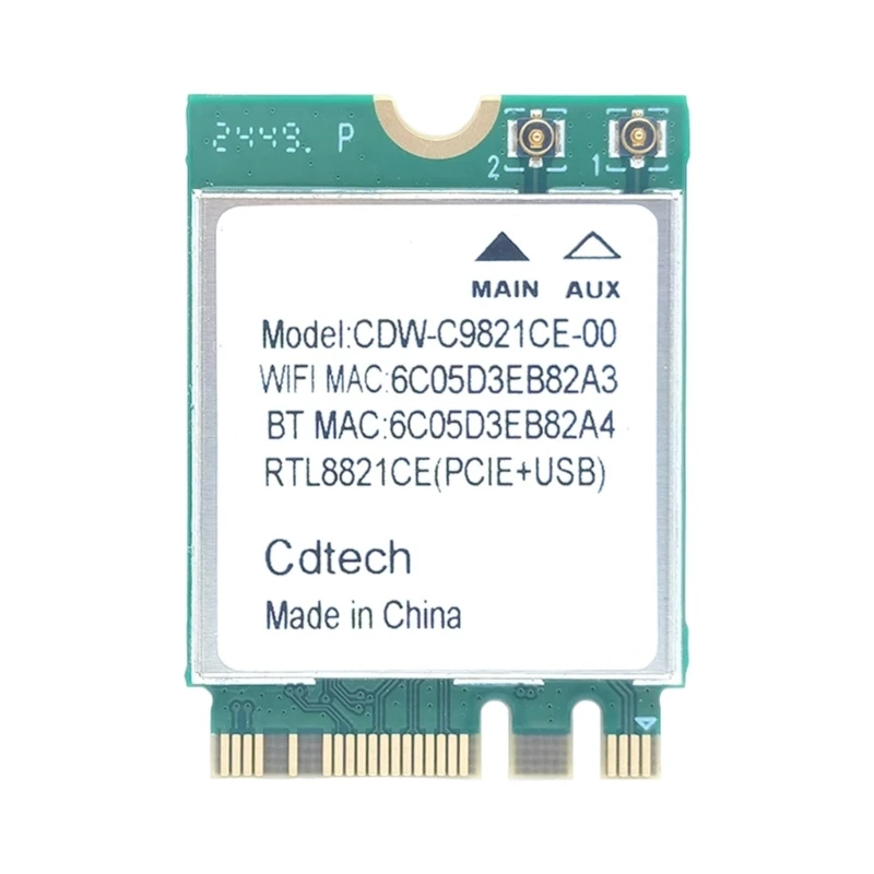 Сетевая карта RTL8821CE, 2,4 ГГц, 5 ГГц, интерфейс M.2, совместимая с
Сетевая карта RTL8821CE, 2,4 ГГц, 5 ГГц, интерфейс M.2, совместимая с