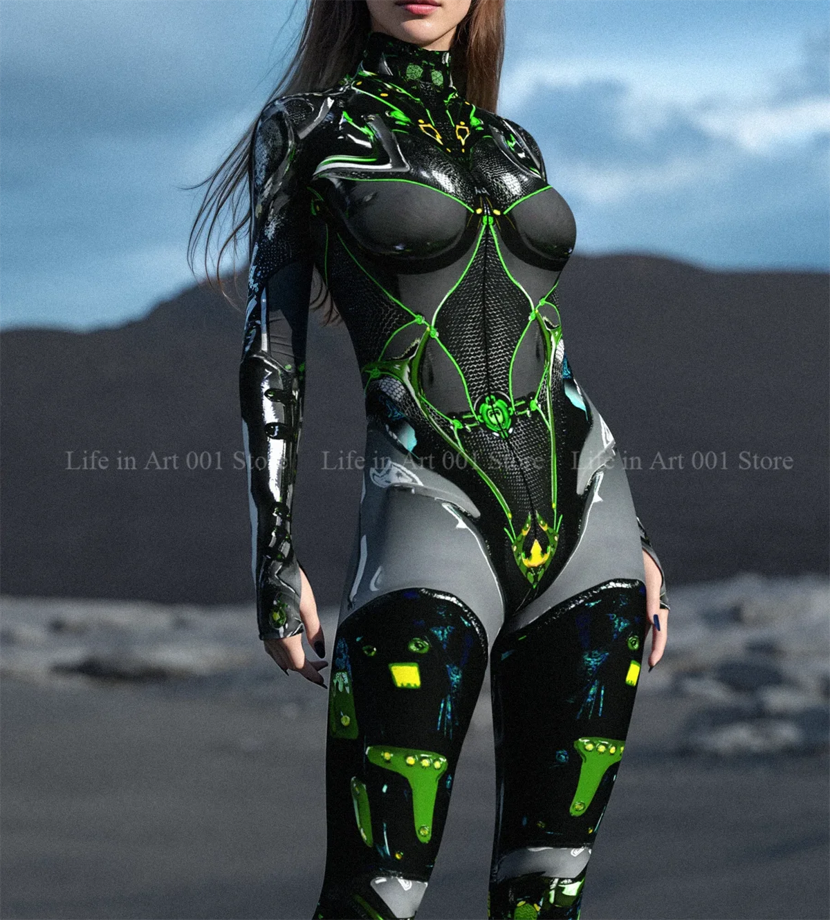 Women Cyber Cat Machinery Jumpsuit Holiday Halloween Shows Robot Cosplay Bodysuit Party Zentai Suit Romper Performance Costume
Women Cyber Cat Machinery Jumpsuit Holiday Halloween Shows Robot Cosplay Bodysuit Party Zentai Suit Romper Performance Costume
