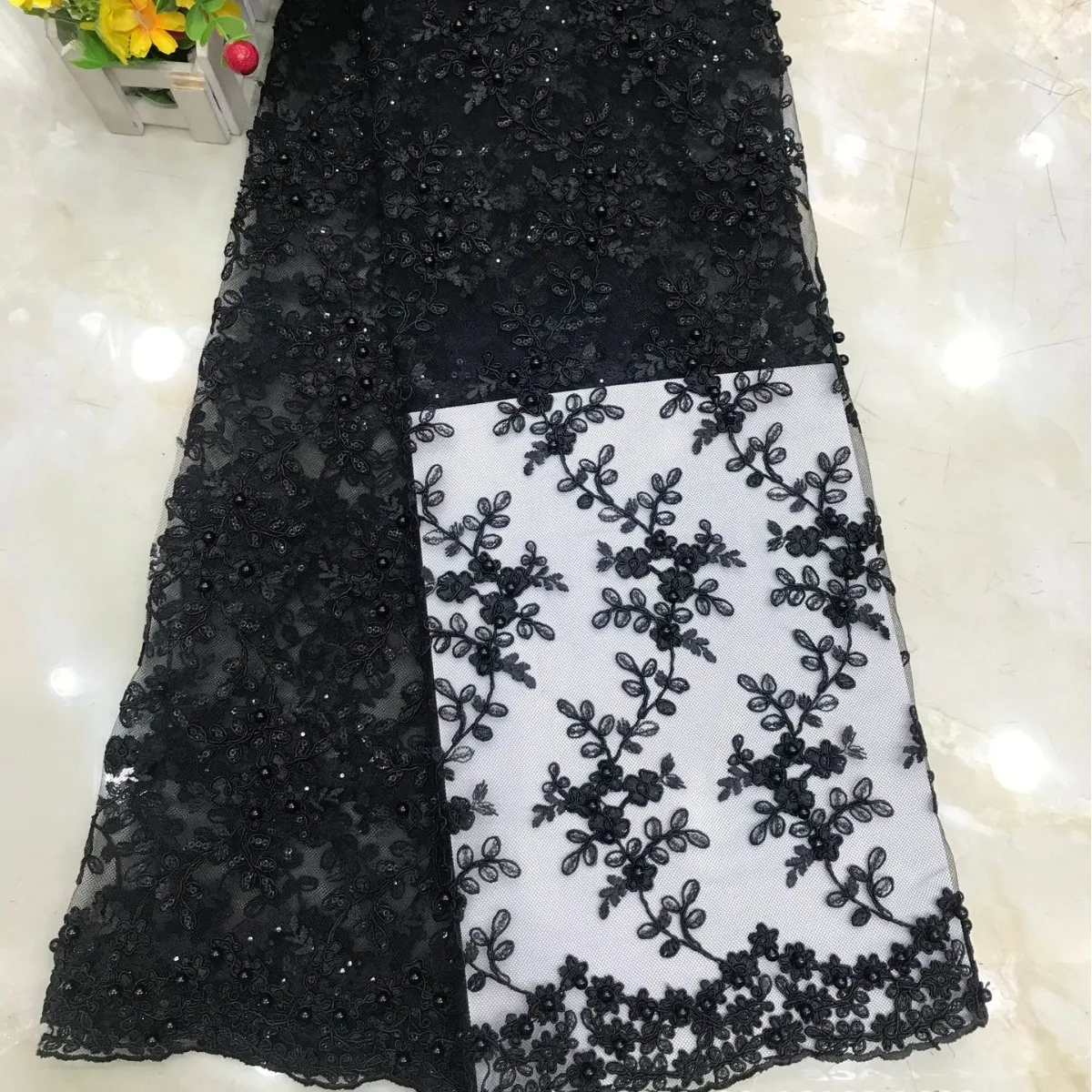 2pcsCord EmbroideryPearl Floral Lace Fabric,Full Pattern Tulle for Women Evening Dress Wedding Apparel DIY Sewing Craft Material
2pcsCord EmbroideryPearl Floral Lace Fabric,Full Pattern Tulle for Women Evening Dress Wedding Apparel DIY Sewing Craft Material