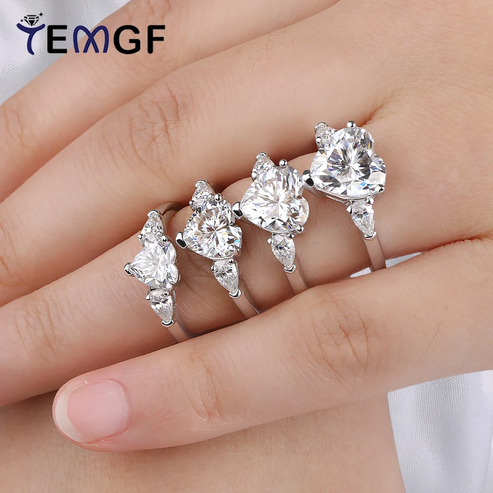 TEMGF Moissanite Ring 3 Stones GRA Certification S925 Sterling Silver for Women Unique Fashion Fine Jewelry Proposal Love Gifts
TEMGF Moissanite Ring 3 Stones GRA Certification S925 Sterling Silver for Women Unique Fashion Fine Jewelry Proposal Love Gifts