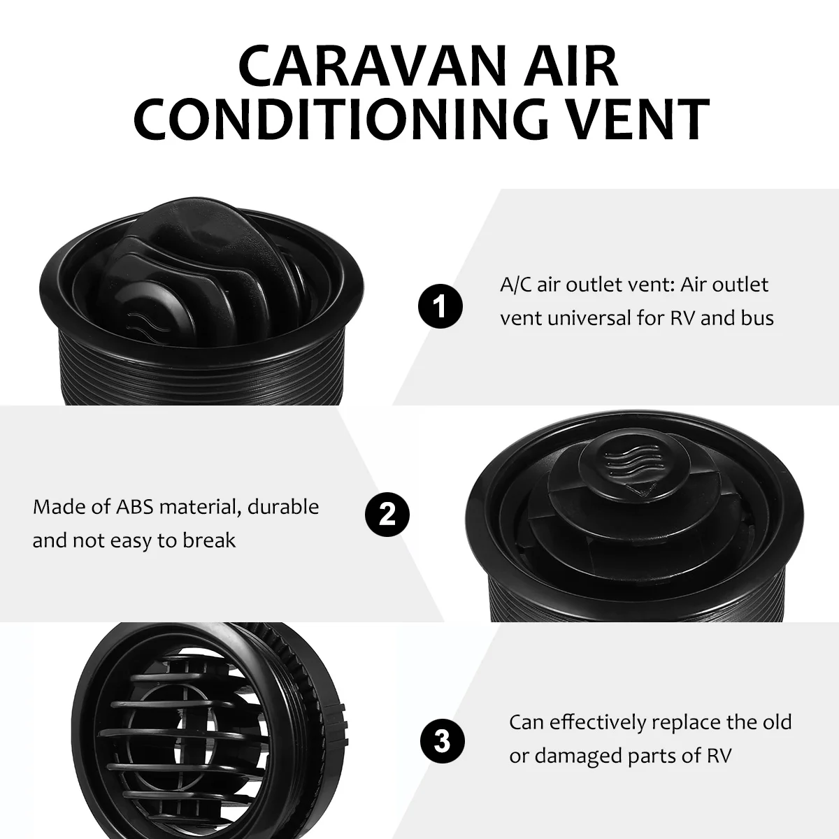 1 Pcs Durable ABS A/C Air Conditioning Vent Outlet For RV Caravan Bus Replacement Parts
1 Pcs Durable ABS A/C Air Conditioning Vent Outlet For RV Caravan Bus Replacement Parts