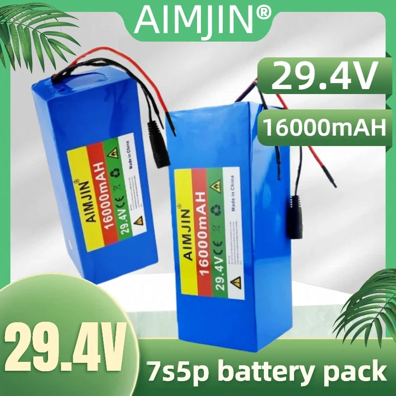 24V 16Ah 18650 7S5P lithium battery pack 29.4V bicycle scooter scooter portable bicycle wheelchair battery with BMS
24V 16Ah 18650 7S5P lithium battery pack 29.4V bicycle scooter scooter portable bicycle wheelchair battery with BMS