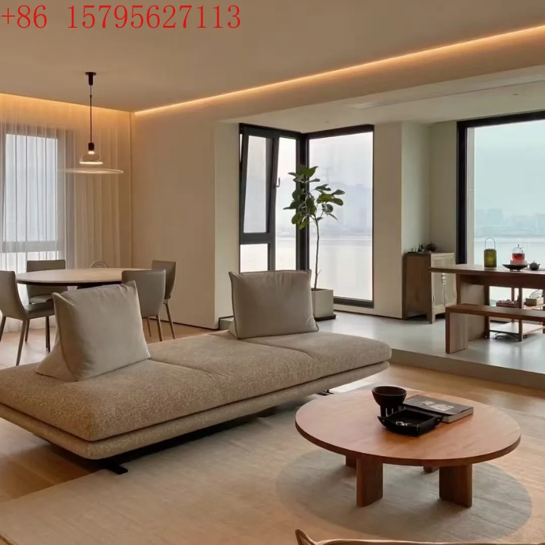 Freehand space Nordic cotton linen sofa small apartment light luxury Italian sofa.
Freehand space Nordic cotton linen sofa small apartment light luxury Italian sofa.