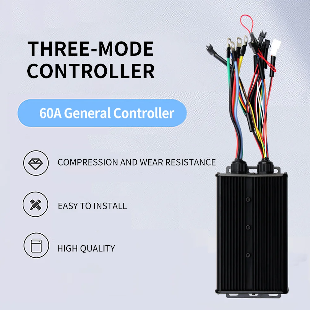 48V-72V 1000W-3000W 60A Tri - mode 18 Mosfet Sine Wave Controller , High-Power Lithium Battery Retrofit for Electric Bicycles.
48V-72V 1000W-3000W 60A Tri - mode 18 Mosfet Sine Wave Controller , High-Power Lithium Battery Retrofit for Electric Bicycles.