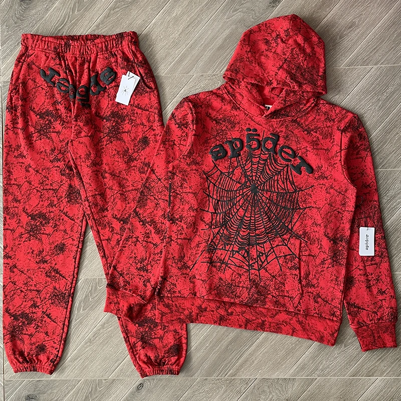 Retro Spider Web Print Hoodie Set Casual Long Sve Youth Spring Faion Sp5der Worldwide Brand Clothing Set
Retro Spider Web Print Hoodie Set Casual Long Sve Youth Spring Faion Sp5der Worldwide Brand Clothing Set