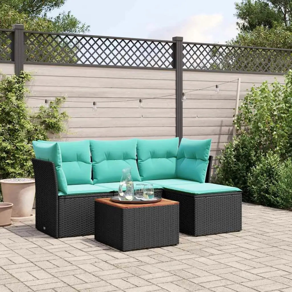 5 Piece Outdoor Patio Sofa Set with Cushions Black Rattan Furniture Modern Sectional Garden Patio
5 Piece Outdoor Patio Sofa Set with Cushions Black Rattan Furniture Modern Sectional Garden Patio