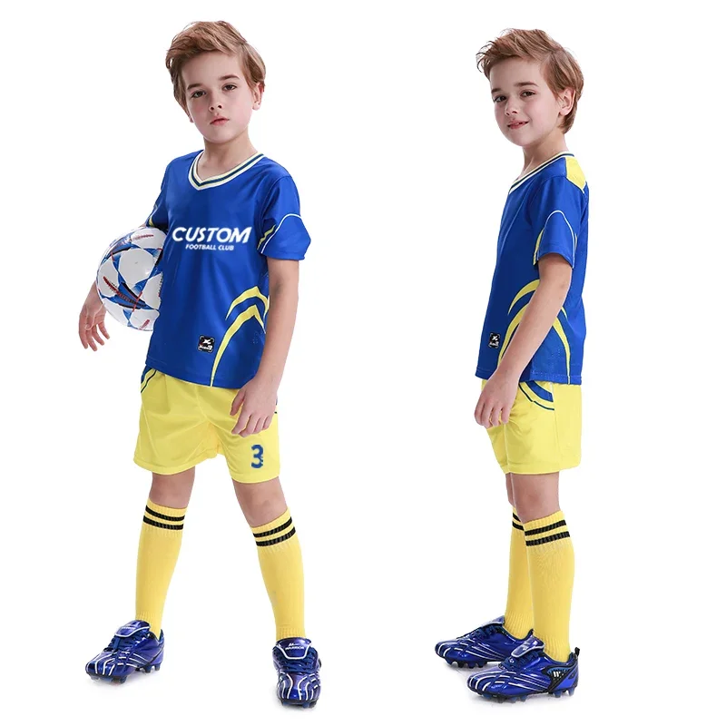 Custom Heat Transfer Boys Soccer Jersey Cheap Soccer Uniform Children Training Shirts Kids Breathable Football Jerseys Set
Custom Heat Transfer Boys Soccer Jersey Cheap Soccer Uniform Children Training Shirts Kids Breathable Football Jerseys Set