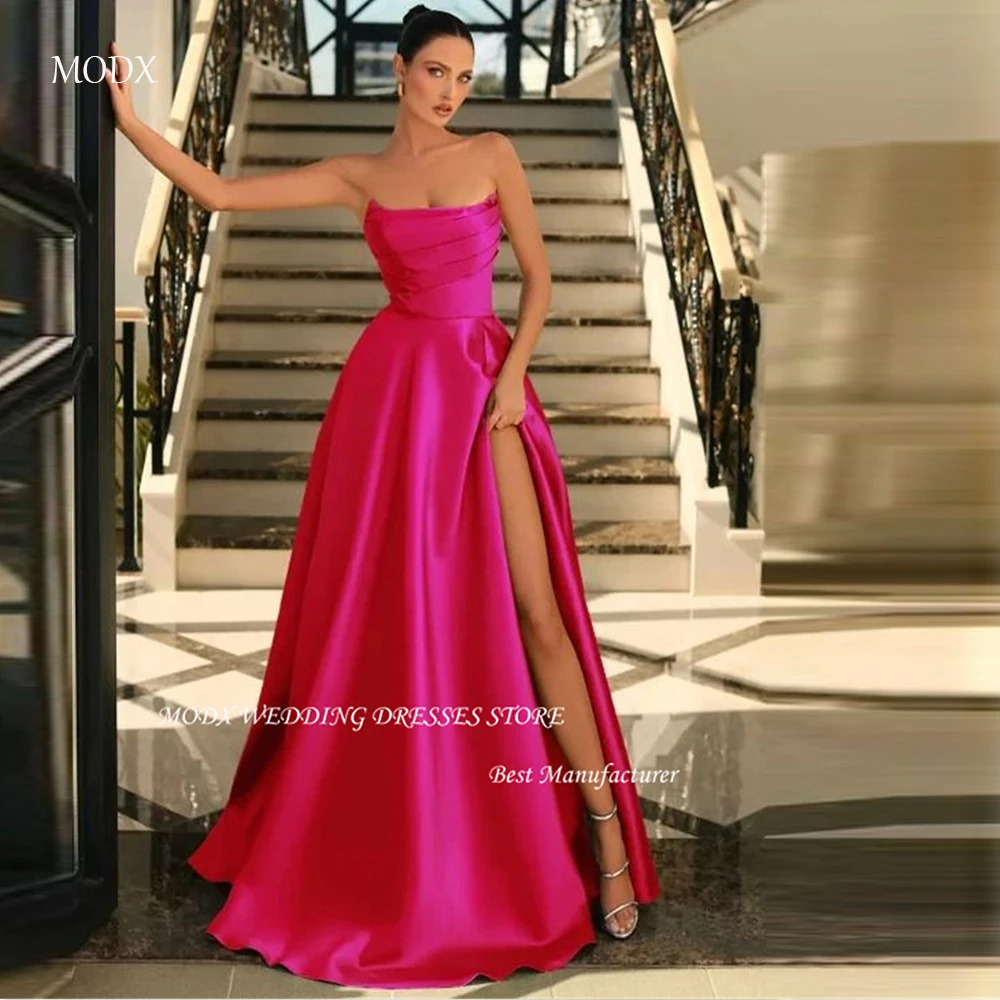 MODX Elegant Strapless Evening Dress Saudi Arabia A Line Sleeveless Pleat Prom Gown Floor Length Sleeveless Formal Dress
MODX Elegant Strapless Evening Dress Saudi Arabia A Line Sleeveless Pleat Prom Gown Floor Length Sleeveless Formal Dress