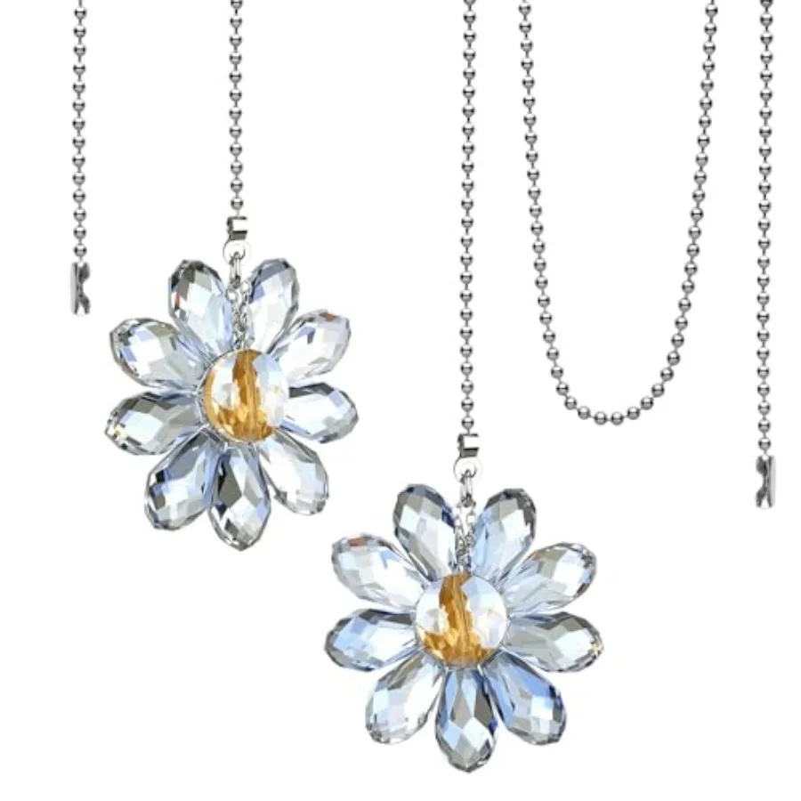 2 Pieces Ceiling Fan Pull Chain, Decorative 1.8" Glass Flower Pendants Pull Chain Extension with 23" Ceiling Fan Chain Extender
2 Pieces Ceiling Fan Pull Chain, Decorative 1.8" Glass Flower Pendants Pull Chain Extension with 23" Ceiling Fan Chain Extender
