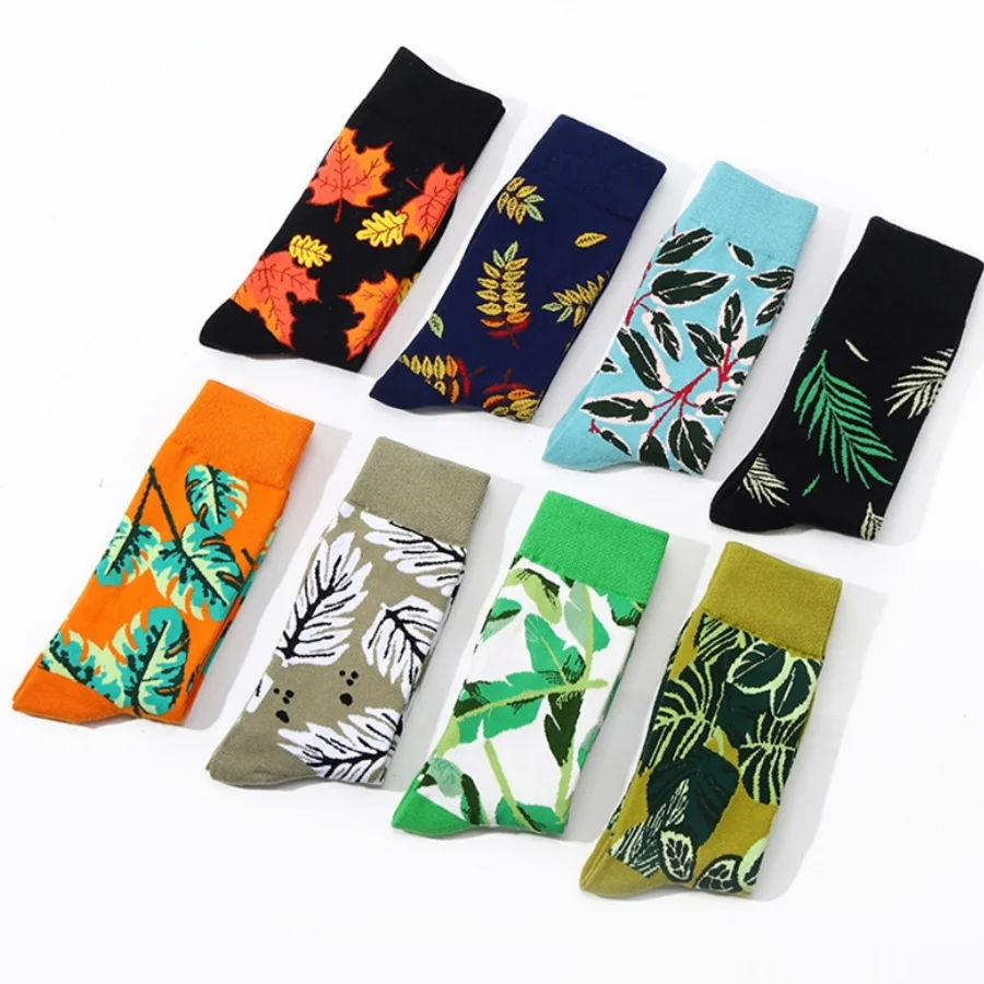 4/8 Pairs Of Men's Socks Leaf printed casual personalized socks Cotton Blend World Famous Painting Creative Crew Socks
4/8 Pairs Of Men's Socks Leaf printed casual personalized socks Cotton Blend World Famous Painting Creative Crew Socks