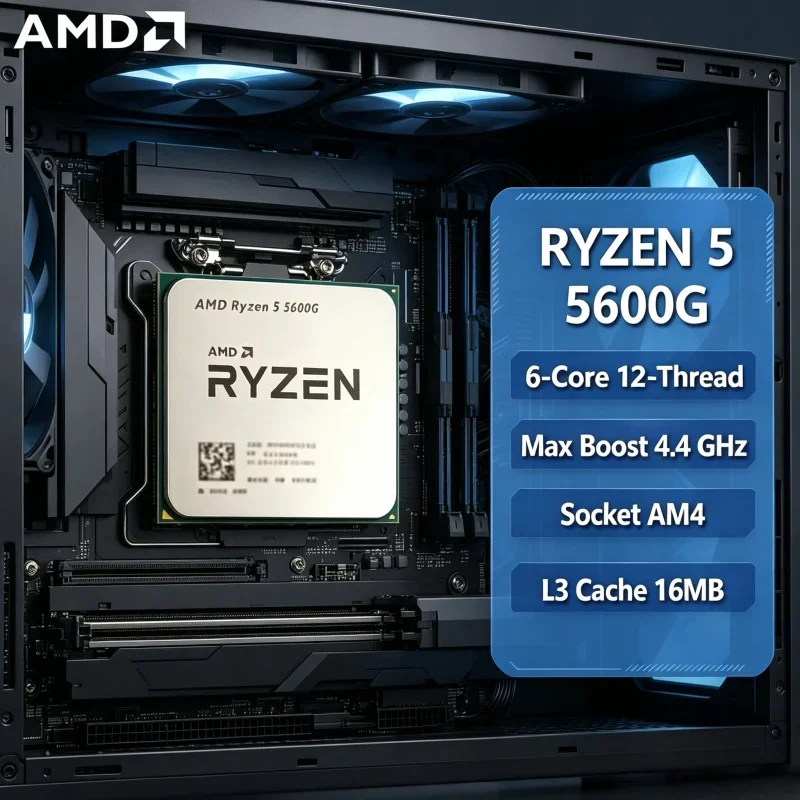 AMD R5 5600G Ryzen 5 5600G 6-Core 12-Thread 4.4GHz AM4 Desktop Computer Processor Premium Gaming Office CPU Without Original Box
AMD R5 5600G Ryzen 5 5600G 6-Core 12-Thread 4.4GHz AM4 Desktop Computer Processor Premium Gaming Office CPU Without Original Box