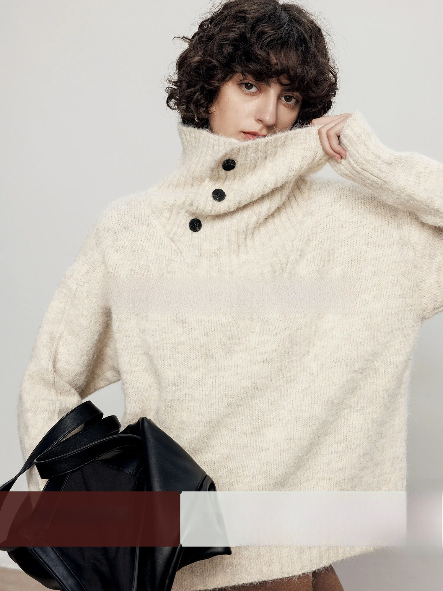 Design Sensation High Neck Sweater Women's Loose Long Sleeve Spring Knitted Top Casual Style Polyester Fiber Blend
Design Sensation High Neck Sweater Women's Loose Long Sleeve Spring Knitted Top Casual Style Polyester Fiber Blend