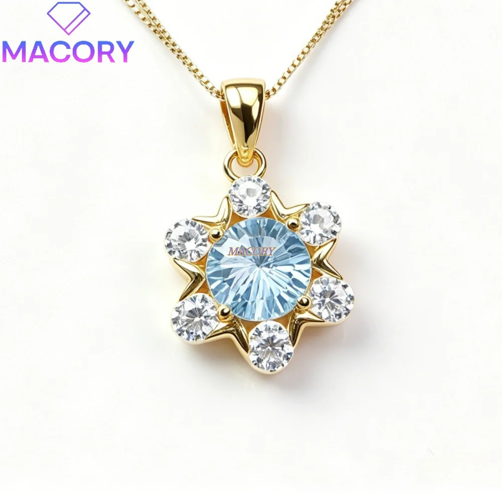 Sky Blue Topaz Necklace Firework Cut 925 Silver Fashionable and Trendy Gift Exquisite and Simple Suitable for Daily Wear
Sky Blue Topaz Necklace Firework Cut 925 Silver Fashionable and Trendy Gift Exquisite and Simple Suitable for Daily Wear