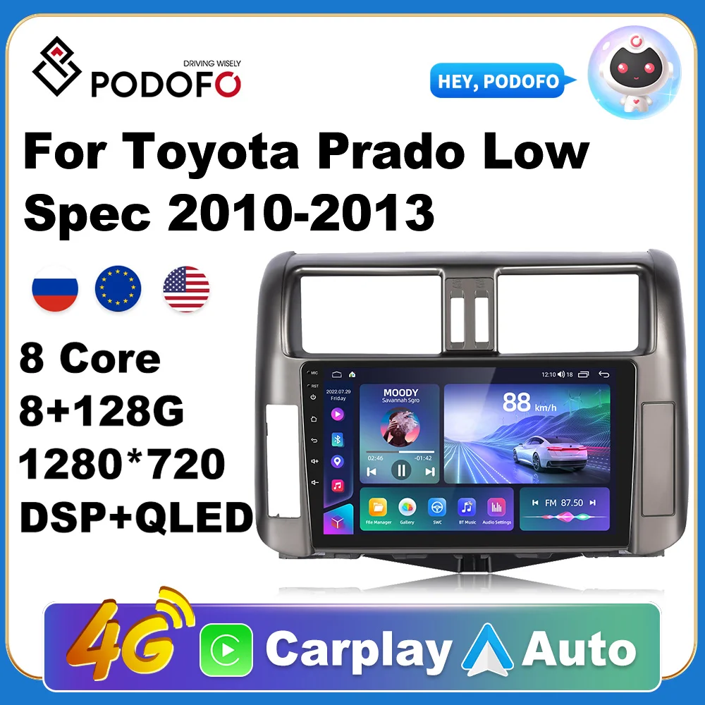 Podofo Car Android CarPlay Radio Multimedia Player For Toyota Prado 2010-2013 2 Din Autoradio Video AI Voice GPS Navi 4G WiFi
Podofo Car Android CarPlay Radio Multimedia Player For Toyota Prado 2010-2013 2 Din Autoradio Video AI Voice GPS Navi 4G WiFi