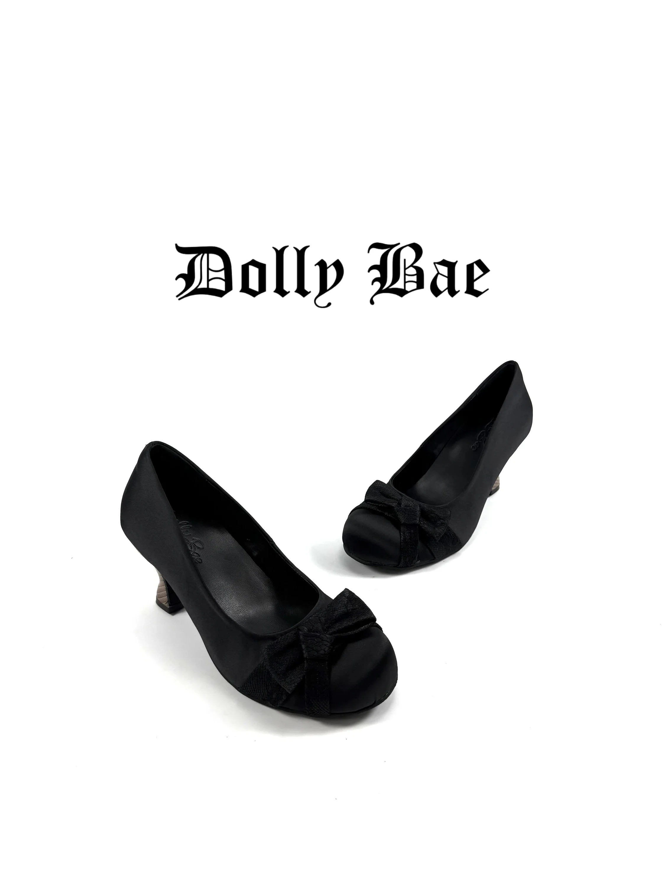 Dollybae Black Satin High Heels with Knot Cup Heel Retro Versatile Commute Elegant Single Shoes Fashionable Flats
Dollybae Black Satin High Heels with Knot Cup Heel Retro Versatile Commute Elegant Single Shoes Fashionable Flats