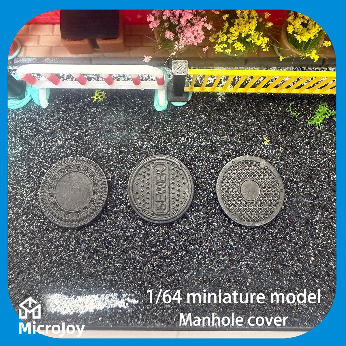Detailed Scene: 1:64 Scale Miniature Model Repair Workshop Manhole Cover, Mini Street Sewer No. 2 Manhole Cover Ornament, Car Model Scene with Vintage Layout, Set of 5
Detailed Scene: 1:64 Scale Miniature Model Repair Workshop Manhole Cover, Mini Street Sewer No. 2 Manhole Cover Ornament, Car Model Scene with Vintage Layout, Set of 5