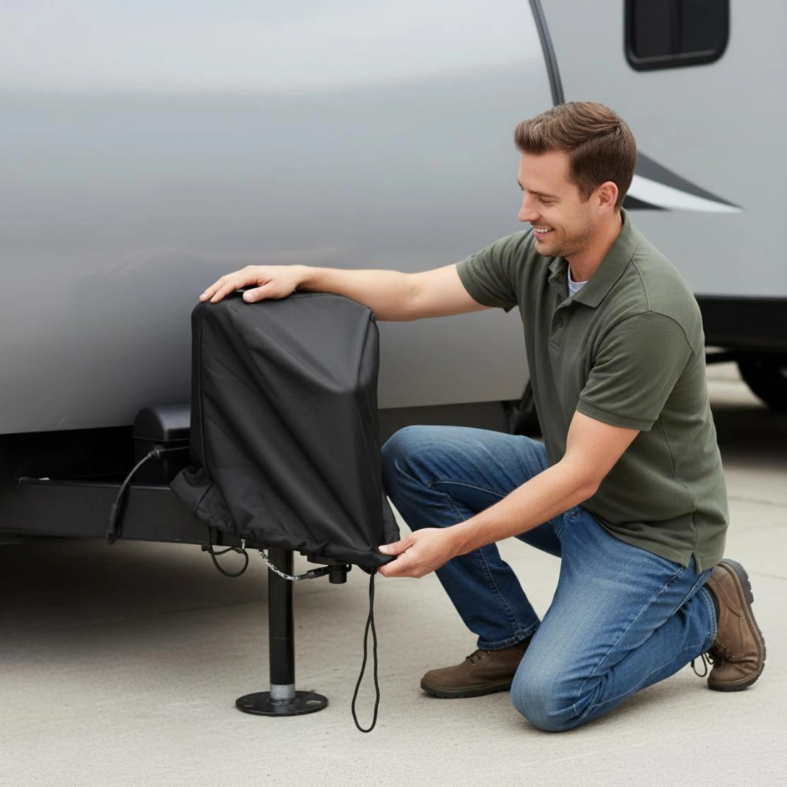 Electric Lifting Device Cover Resistant Front Lifting Device Cover RV Accessory Heavy-Duty Silver-Coated for Outdoor, Camping
Electric Lifting Device Cover Resistant Front Lifting Device Cover RV Accessory Heavy-Duty Silver-Coated for Outdoor, Camping