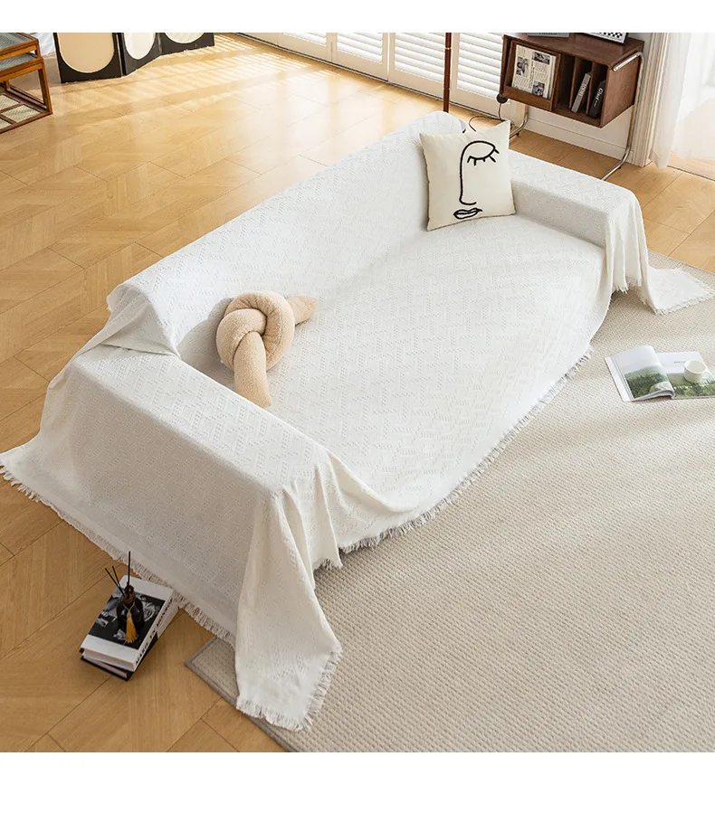 One Piece Sofa Cover Cotton Yarn T Grid Simple Ins Style Universal All Season Full Coverage Slipcover Cushion Blanket
One Piece Sofa Cover Cotton Yarn T Grid Simple Ins Style Universal All Season Full Coverage Slipcover Cushion Blanket