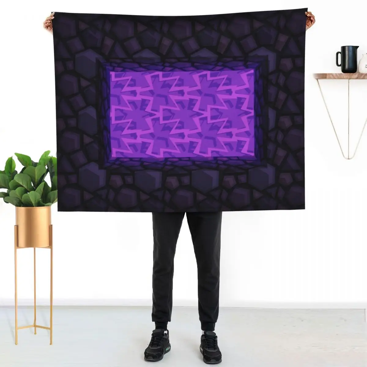 Obsidian Nether Portal - PureBDcraft Throw Blanket Easy Care Comfortable Blanket for Couch
Obsidian Nether Portal - PureBDcraft Throw Blanket Easy Care Comfortable Blanket for Couch