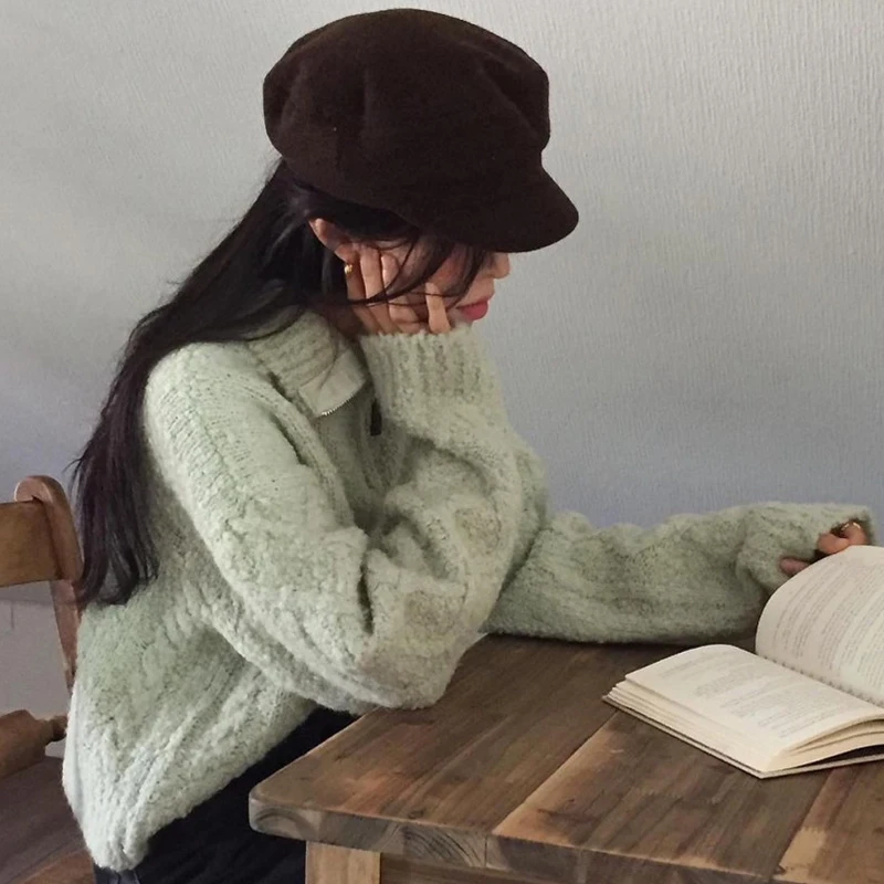 Chic Autumn Winter High Ne Loose Long Sve Knitted Sweater Furry Sensation f Zip Design Versatile Faionable Commute ...
Chic Autumn Winter High Ne Loose Long Sve Knitted Sweater Furry Sensation f Zip Design Versatile Faionable Commute ...