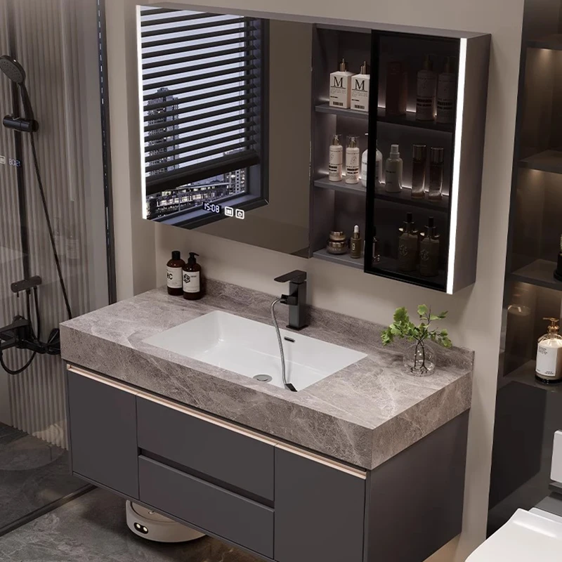 Light Luxury Bathroom Cabinets Washbasin Vintage Vanity Drawer Bathroom Cabinets Mirror Shower Armadi Aperti Home Furniture 
Light Luxury Bathroom Cabinets Washbasin Vintage Vanity Drawer Bathroom Cabinets Mirror Shower Armadi Aperti Home Furniture