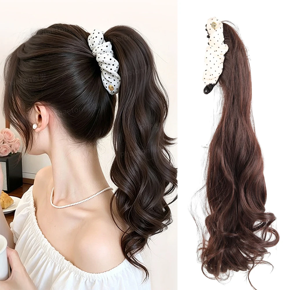 Synthetic White Polka Dot Banana Clip Curly Ponytail Hairpiece Fake Hair Extension Wedding Party Daily Hair Accessory for Women
Synthetic White Polka Dot Banana Clip Curly Ponytail Hairpiece Fake Hair Extension Wedding Party Daily Hair Accessory for Women