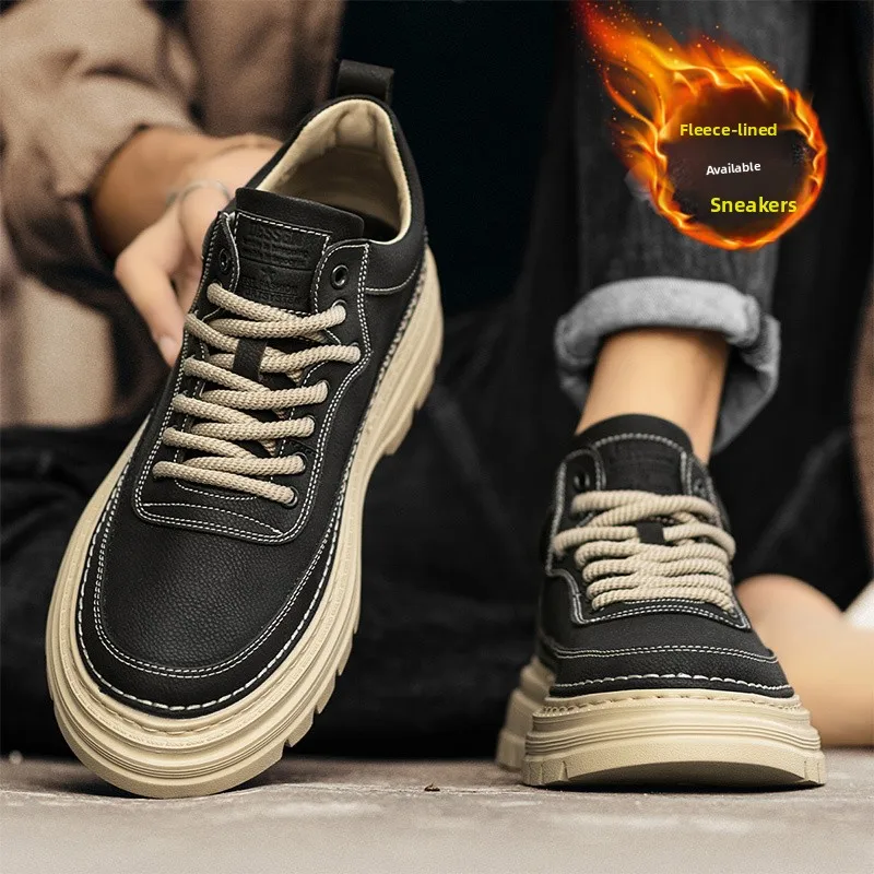 Men's Black Boots Spring British Style Workwear Thick Bottom Casual Leather Shoes Sports Low Help Youth Trendy Footwear
Men's Black Boots Spring British Style Workwear Thick Bottom Casual Leather Shoes Sports Low Help Youth Trendy Footwear