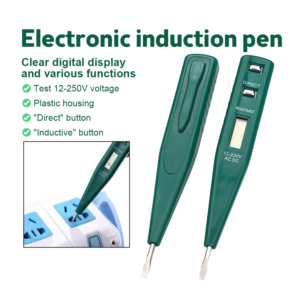 Digital Display Electric Pencil Multifunctional Voltage Test Pen Inductive Measuring Pen Electric Tool Screw Driver Tools
Digital Display Electric Pencil Multifunctional Voltage Test Pen Inductive Measuring Pen Electric Tool Screw Driver Tools