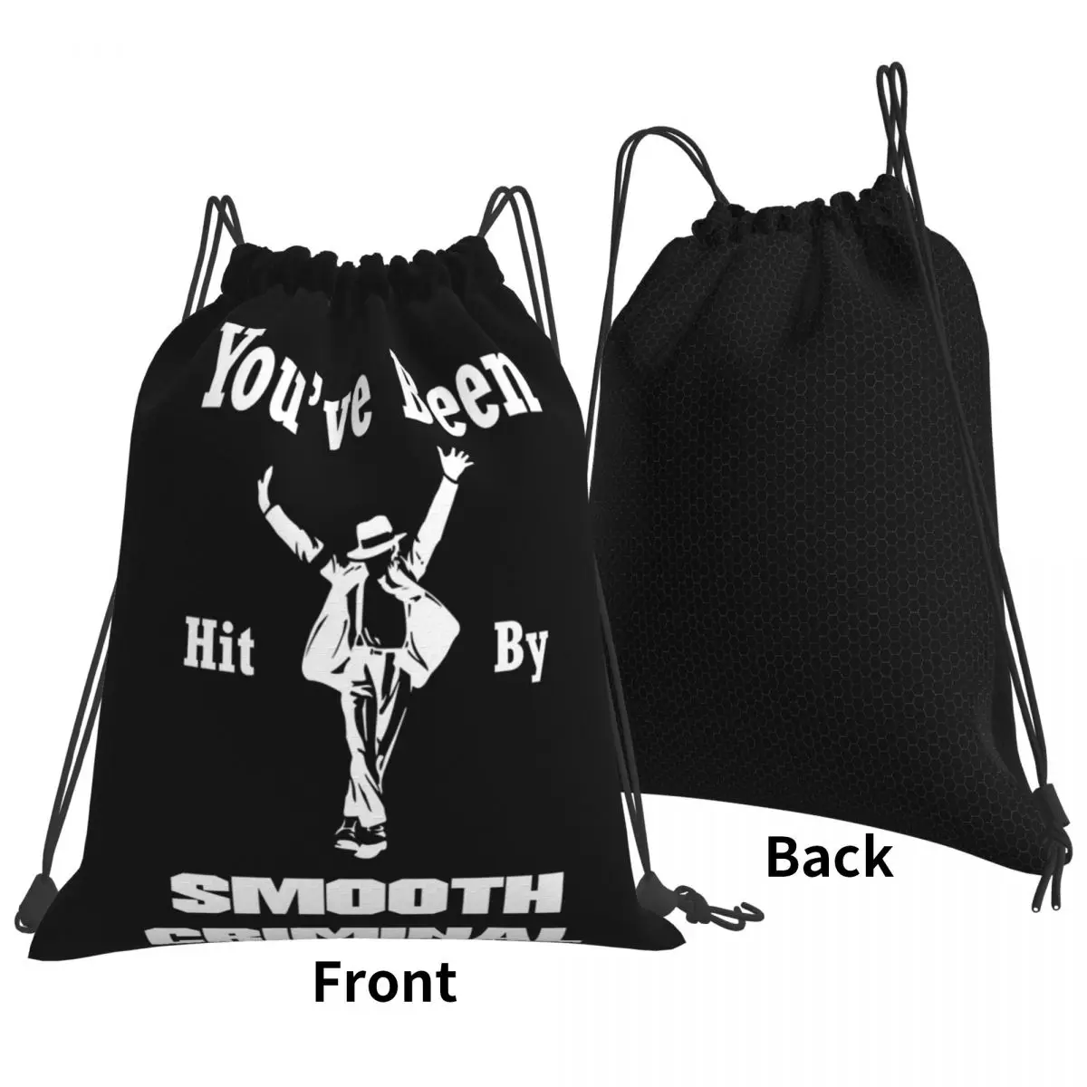 Vintage MJ Smooth Criminal Michael Jackson Backpacks Casual Drawstring Bags Sports Bag Book Bags for Travel School
Vintage MJ Smooth Criminal Michael Jackson Backpacks Casual Drawstring Bags Sports Bag Book Bags for Travel School