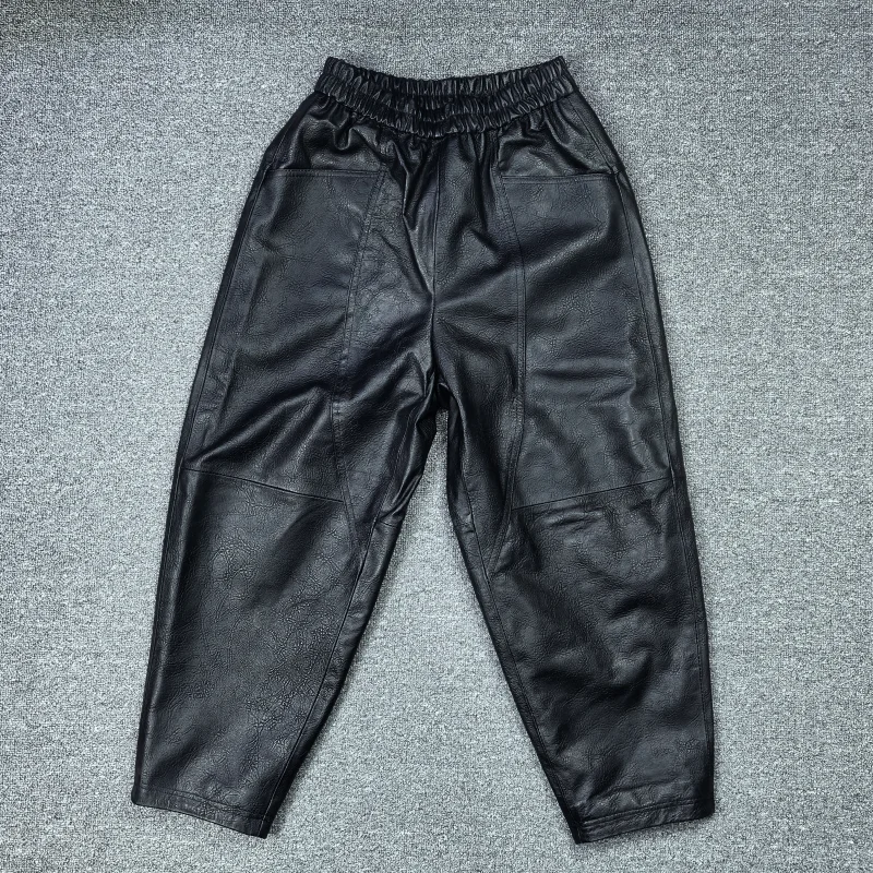 Winter 2025 Women's Casual eepskin Leather Pants Elastic Waist Loose Harlan Nine-point Matching All Seasons High Waist
Winter 2025 Women's Casual eepskin Leather Pants Elastic Waist Loose Harlan Nine-point Matching All Seasons High Waist
